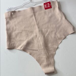 Skinnygirl Laser Cut Seamless Shaping Thong Panties Nude XL